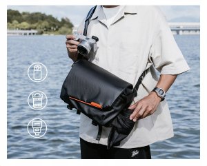 Torba Kf Torba Fotograficzna Foto Video K&F Sling Urban Wander 10L na Aparat Kamerę / KF13.213 / Czarny 8
