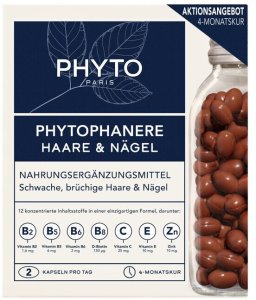 Phyto Phyto, Phytophanère, Biotin, Vitamins, Zinc, Strengthen Hair & Nails, Capsules, 240 pcs Unisex 2