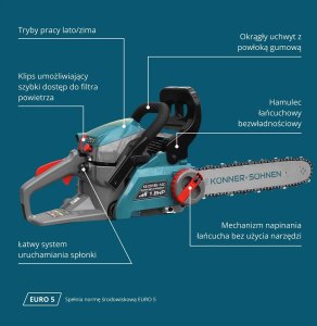 Piła łańcuchowa Könner & Söhnen KS PIŁA ŁAŃCUCHOWA SPALINOWA CS18G-14C 12