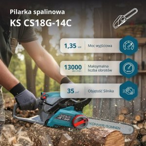 Piła łańcuchowa Könner & Söhnen KS PIŁA ŁAŃCUCHOWA SPALINOWA CS18G-14C 9