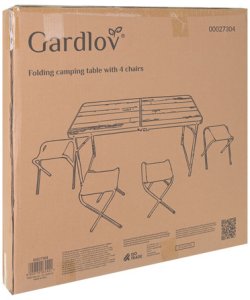 Gardlov Stół ogrodowy składany + 4 krzesła Gardlov 3