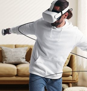 Kabel 2w1 Na Usb-c Usb-a Do Transmisji 5m 5gbps Do Meta Quest 3 2 Pro Pico4 / C101 17