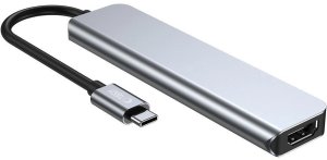 HUB USB Tech-Protect HUB Tech-Protect V4 6w1 USB-C - USB-A 3.0 / USB-A 2.0 / USB-C / HDMI / czytnik kart micro SD / TF / SD - szary 3