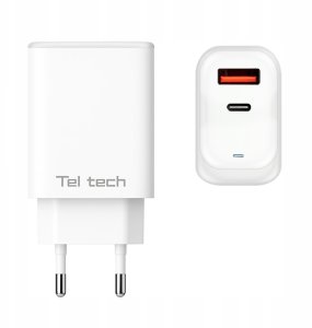 Ładowarka Teltech Teltech ładowarka sieciowa GaN USB / Typ-C 65W białyTCH-05 2