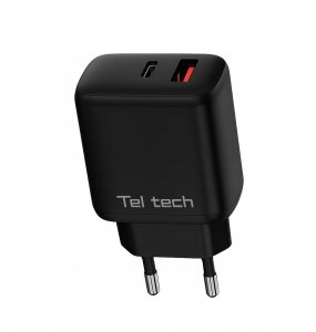 Ładowarka Teltech Teltech ładowarka sieciowa GaN USB / Typ-C 45W czarny TCH-03 3