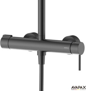 Deszczownica Avapax Deszczownica z baterią prysznicową dwufunkcyjną, Kolor: gun metal, gun grey, tytan, grafit , szary 5