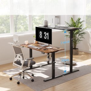 Biurko Triadyn Biurko WorkBase 1206 Elektryczna Regulacja Wysokości Uchwyty 120x60cm Czarne 4