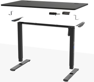 Biurko Triadyn Biurko WorkBase 1206 Elektryczna Regulacja Wysokości Uchwyty 120x60cm Czarne 6