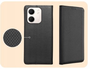 Hello Case Etui z Klapką Do Oppo A5x (Czarne, Zamykane, Magnetyczne, Kabura, Ochronne) 4