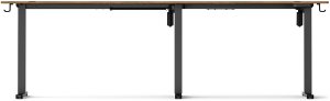 Biurko SENSE7 Nojo Light Corner Ciemnobrązowe 160 cm x 140 cm Dark Brown 12