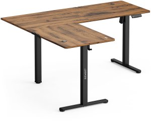 Biurko SENSE7 Nojo Light Corner Ciemnobrązowe 160 cm x 140 cm Dark Brown 9