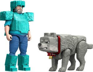 Figurka Mattel MINECRAFT Steve i wilk 2pak figurek JFR71 /4 5
