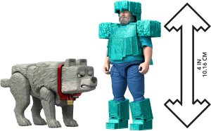 Figurka Mattel MINECRAFT Steve i wilk 2pak figurek JFR71 /4 6