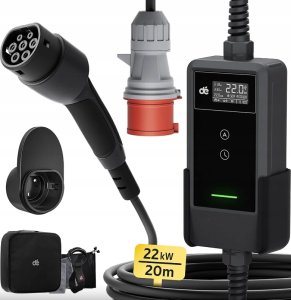 Ładowarka Przenośna ładowarka wallbox d auta EV 22kW Typ 2 na siłę 20m 2