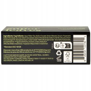 Attitude Attitude SUPER LEAVES, Mydło w kostce do ciała, dla mężczyzn - Matcha i Bergamot, 113 g 2