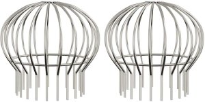 vidaXL Osłona na liście rynny 2 pcs srebrny 160 mm Stal nierdzewna 3