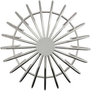 vidaXL Osłona na liście rynny 2 pcs srebrny 160 mm Stal nierdzewna 6