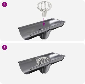 vidaXL Osłona na liście rynny 8 pcs srebrny 50 mm Stal nierdzewna 9