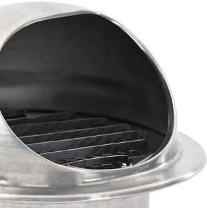 vidaXL Pokrywy wentylacyjne 2 pcs srebrny 100 mm Stal nierdzewna 8