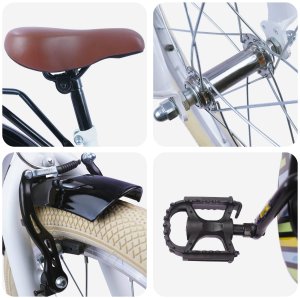 KS Cycling vidaXL Rower Dziecięcy 18 Cali dla dzieci w wieku 5-7 lat Biały 4