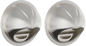 vidaXL Pokrywy wentylacyjne 2 pcs srebrny 80 mm Stal nierdzewna 2