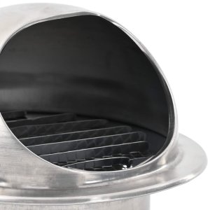 vidaXL Pokrywy wentylacyjne 2 pcs srebrny 80 mm Stal nierdzewna 8