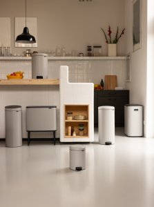 Kosz na śmieci Brabantia BRABANTIA kosz na śmieci z pedałem NewIcon 20 l Soft Grey 254406 (8710755254406) 6