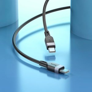 Hoco Kabel USB C do USB C Hoco 3A 60W Silikonowy 3 m X109 czarny 3
