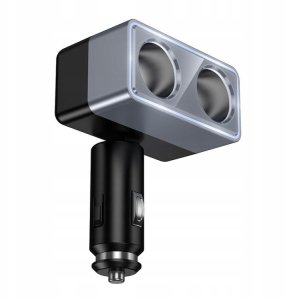 Ładowarka Hoco Rozdzielacz gniazda zapalniczki Hoco 2 porty max 240W/24V Z65 czarna 2