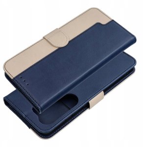 Markowe Kabura Split Book do SAMSUNG A37 granatowy / kremowy 2