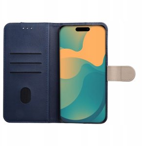 Markowe Kabura Split Book do SAMSUNG A37 granatowy / kremowy 4