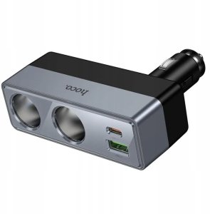 Ładowarka Hoco Ładowarka samochodowa Hoco z rozdzielaczem 1xUSB A + 1xUSB C + 2 porty zapalniczki QC3.0 PD max 240W/24V Z65B czarna 2