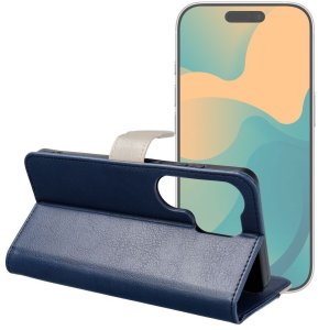 Markowe Kabura Split Book do SAMSUNG A17 granatowy / kremowy 3