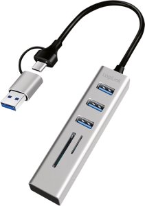 LogiLink LogiLink UA0445 huby i koncentratory USB 3.2 Gen 1 (3.1 Gen 1) Type-A + Type-C 5000 Mbit/s Szary 3