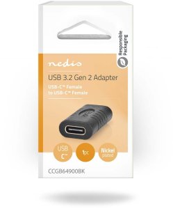 Adapter USB Nedis CCGB64900BK USB-C - USB-C Czarny  (CCGB64900BK) 4