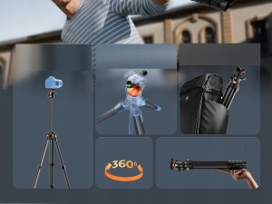 Statyw Kf Statyw Foto Video 187cm 10kg Arca-swiss Głowica 3d K&f Do Telefonu Tabletu Aparatu / Kf09.171 8