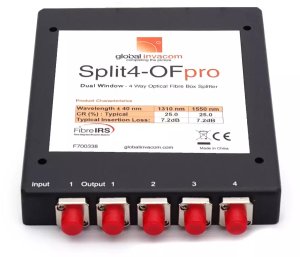 Digiality Splitter optyczny 1/4 Global Invacom Split4-OFpro FC/PC 6,9 dB PLC ABS 2