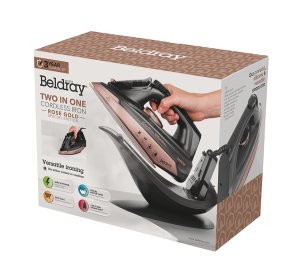 Żelazko Beldray Bezprzewodowe Żelazko Parowe Beldray 2W1 2600W 300ml Stacja Anti-Calc-Drip 16