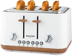Toster Salter Toster 4 Kromki Salter TORONTO Biały Szerokie szczeliny Rozmrażanie Tacka 2