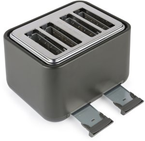 Toster Salter Toster 4 Kromki Salter PEBBLE Czarny Węgiel 1630W Rozmrażanie Tacka Okruchy 8