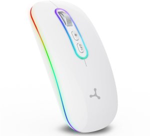 Triadyn Zestaw Bezprzewodowy DAPHNIS Klawiatura Draco i Mysz Eirene 1600DPI RGB Bluetooth + 2.4GHz Biały 3