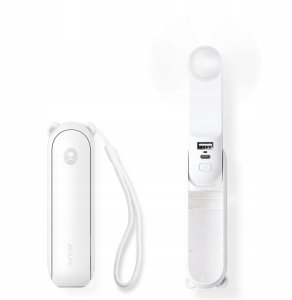 Wentylator Jisulife Mini wentylator Jisulife Handheld Fan Life8 Plus przenośny wiatraczek USB z funkcją powerbanka 4500mAh i latarką - biały 2