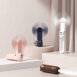 Wentylator Jisulife Mini wentylator Jisulife Handheld Fan Life8 Plus przenośny wiatraczek USB z funkcją powerbanka 4500mAh i latarką - biały 3
