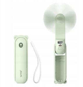 Wentylator Jisulife Mini wentylator Jisulife Handheld Fan Life8 Plus przenośny wiatraczek USB z funkcją powerbanka 4500mAh i latarką - zielony 2