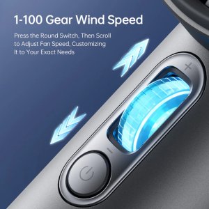 Wentylator Jisulife Mini dmuchawa Jisulife Handheld Fan Pro1 S 5000mAh FA53PRO przenośny wiatraczek wentylator USB metalowy - ciemnoszary 2