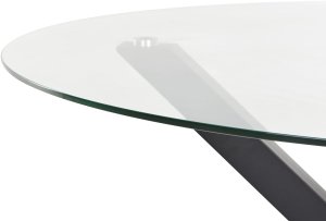 Beliani Stół ogrodowy szklany okrągły  120 cm czarny MALETTO 7