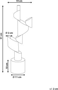 Beliani Świecznik AMILLY Metal 51 cm Czarny 3