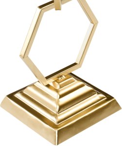 Beliani Świecznik ARDEE Metal 44 cm Złoty 6