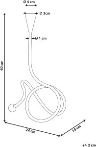 Beliani Świecznik AROUCA Metal 40 cm Złoty 3