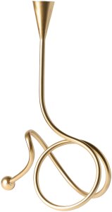 Beliani Świecznik AROUCA Metal 40 cm Złoty 5